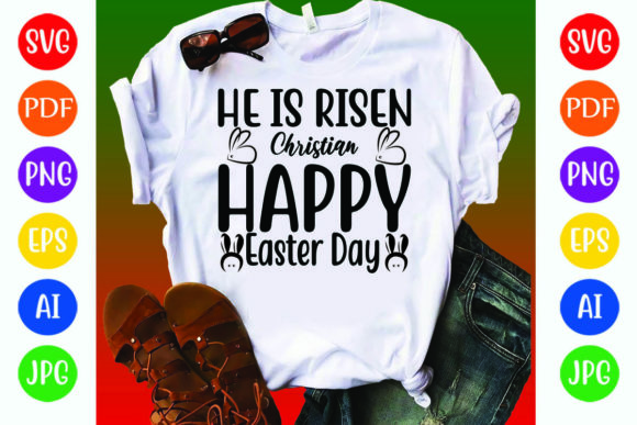 He is Risen Christian Happy Easter Day T-Shirt Designs Review