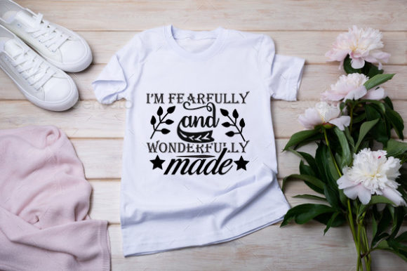 Jesus SVG Design: I'm Fearfully and Wond for T-Shirt Projects