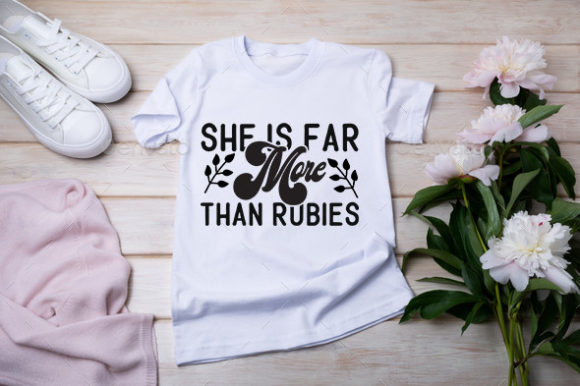 Jesus Svg Design, She is Far More Than
