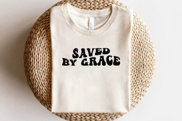 Retro Christian SVG Design, Saved by G for T-Shirt Designs