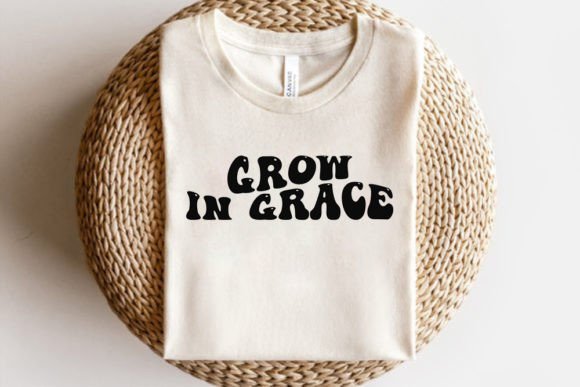 Retro Christian SVG: Grow in Gr T-Shirt Designs